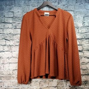 Sydney Gregory | Textured Knit Babydoll Blouse